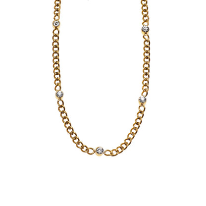 Style PENIQUIK: Zirconia Beaded Chain Necklace