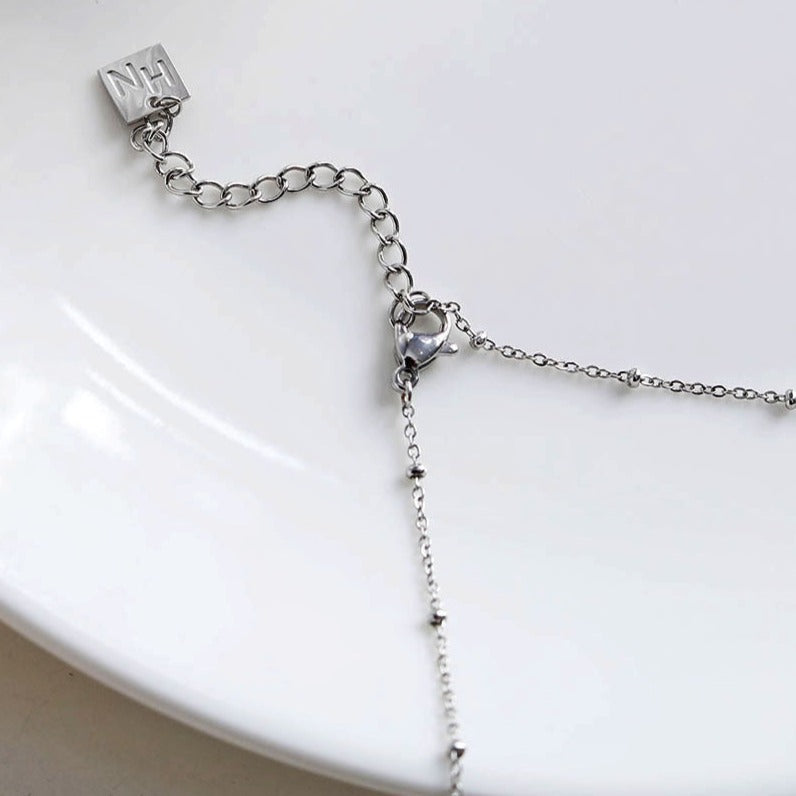 DELANEY Collier en Argent avec Pavé de Zircons
