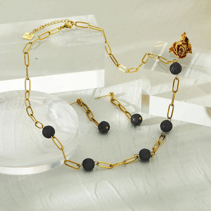 MYAH Volcanic Lava Stone Necklace