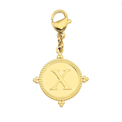 Gold Ornate Alphabet Letter Charms (A–Z) for Necklaces & Bracelets