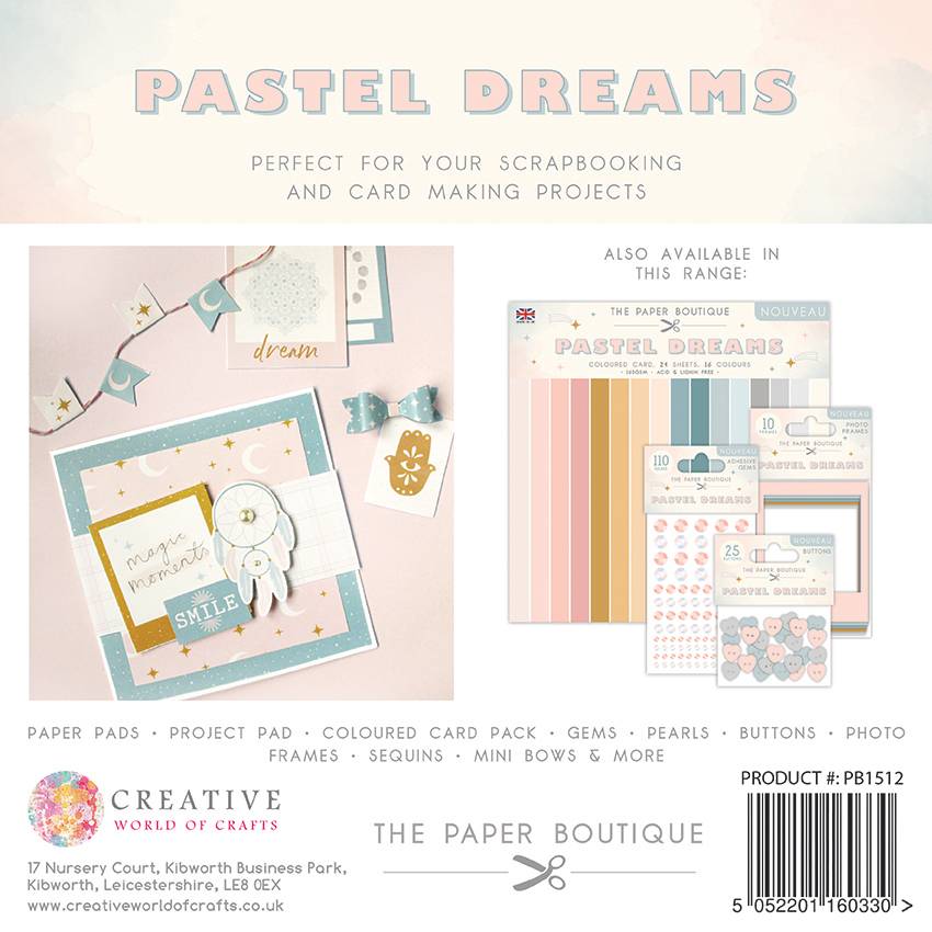 Bloc de papier 20x20 cm Pastel Dreams The Paper Boutique