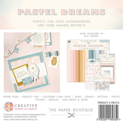Bloc de papier 20x20 cm Pastel Dreams The Paper Boutique
