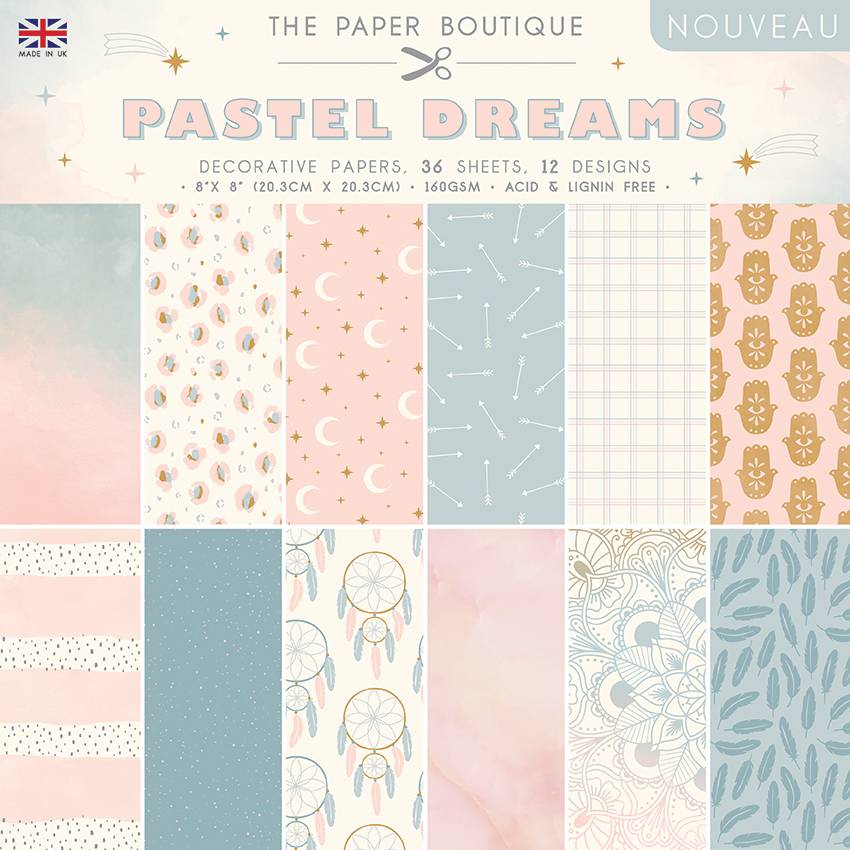 Bloc de papier 20x20 cm Pastel Dreams The Paper Boutique