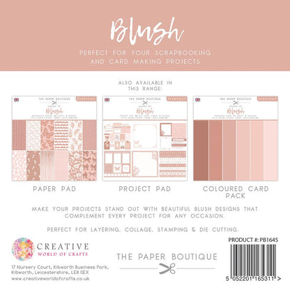 The Paper Boutique Quotidien - Nuances De - Rose Fard Bloc 20 x 20 cm