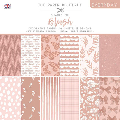 The Paper Boutique Quotidien - Nuances De - Rose Fard Bloc 20 x 20 cm