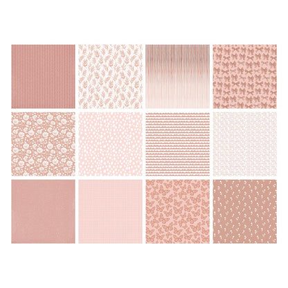 The Paper Boutique Quotidien - Nuances De - Rose Fard Bloc 20 x 20 cm