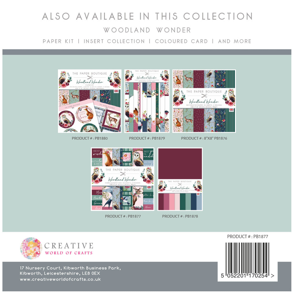 The Paper Boutique Woodland Wonder 8x8 Embellishments Pad