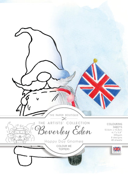 The Paper Boutique Collection de toppers à colorier Les gnomes Joyeux Jour