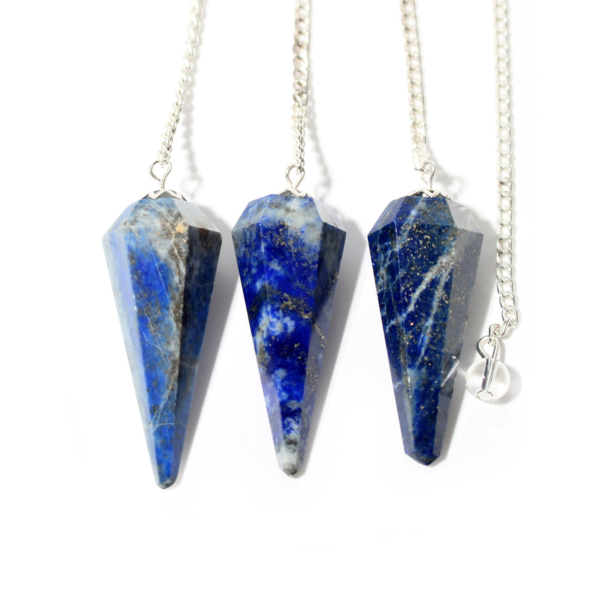 Lapis Lazuli Pendulum 6 Facet & Bead - 3 Pack
