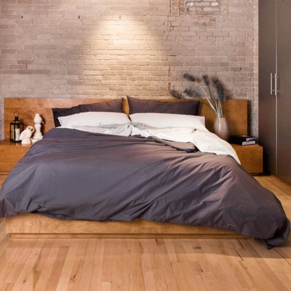 Parure de draps en percale de coton biologique essentielle