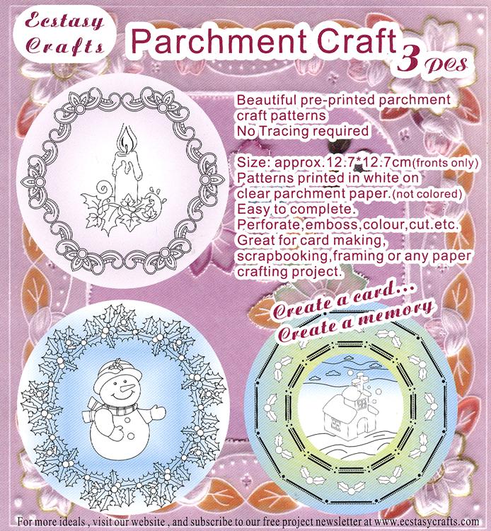 3 motifs de parchemin - Noël