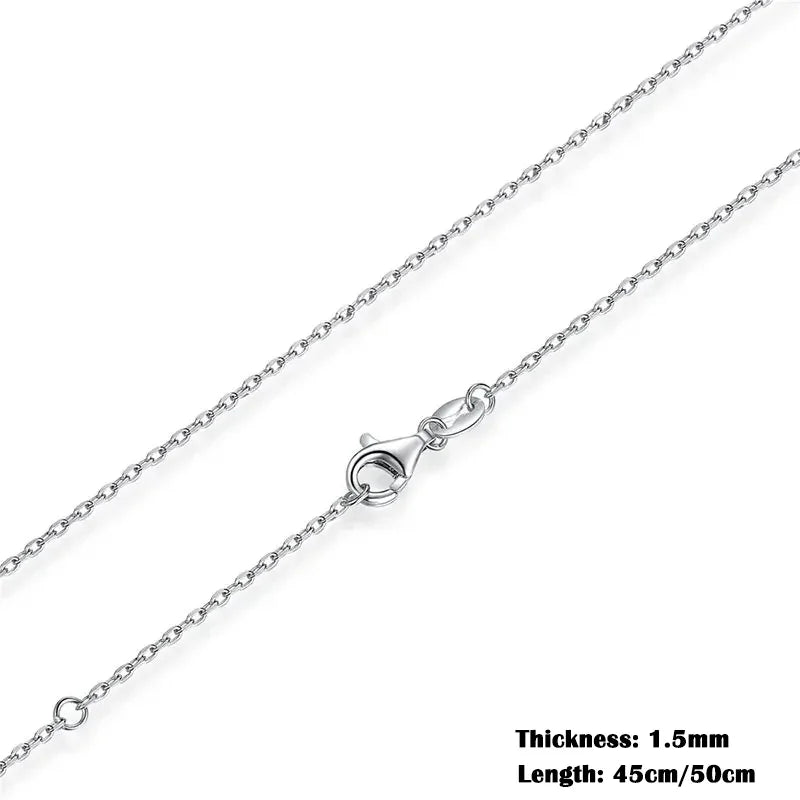 Timeless Elegance: 925 Sterling Silver Adjustable Necklace Chain For Women