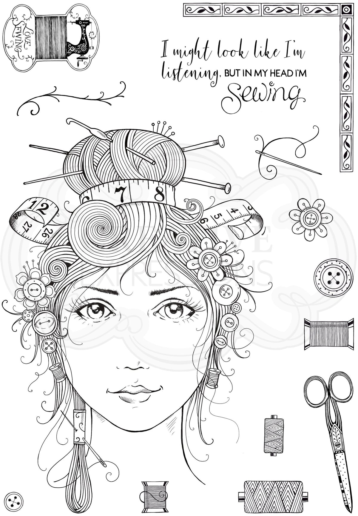 Tampon Transparent A5 Sew Lovely