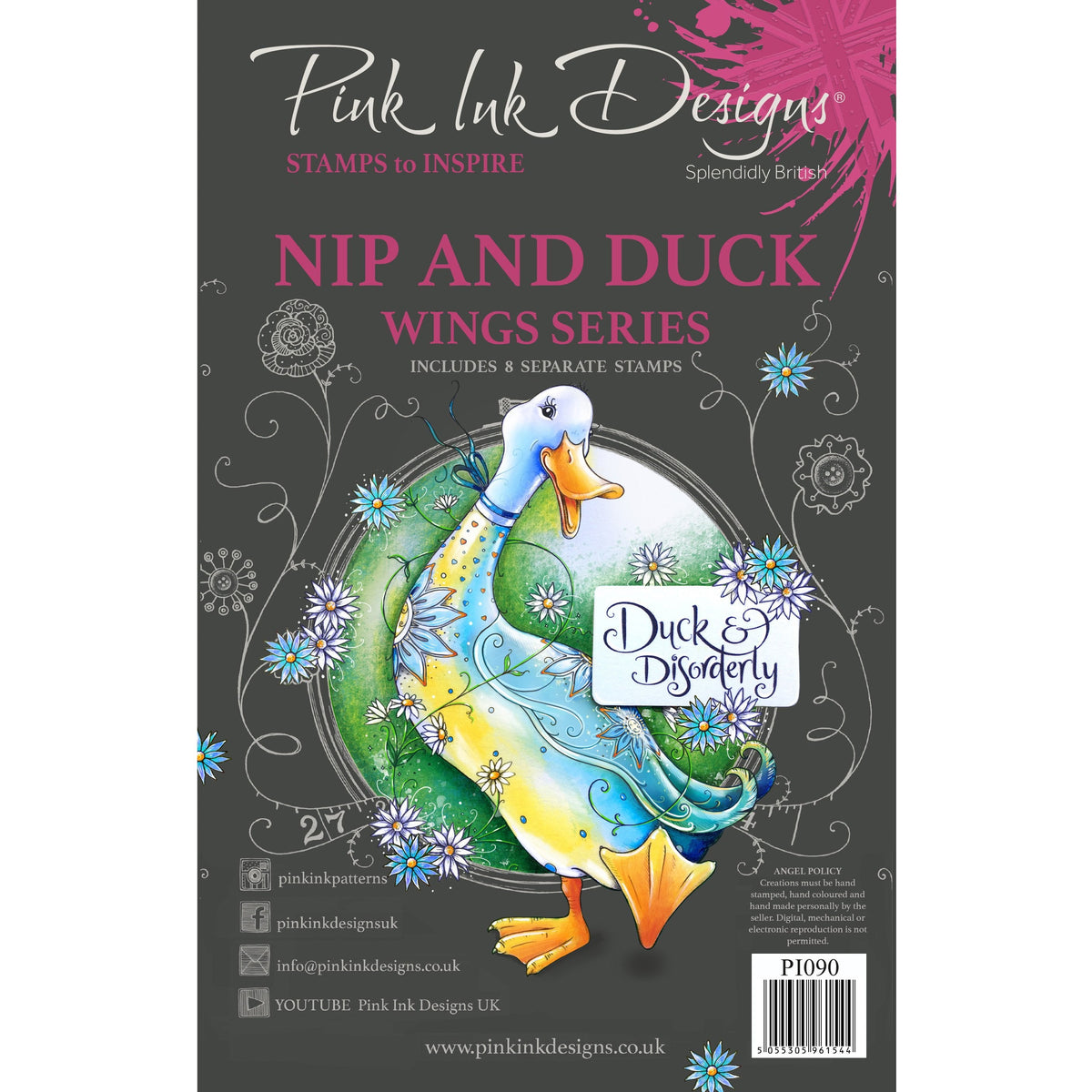 Lot de tampons transparents A5 Nip & Duck