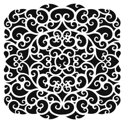 Pink Ink Designs Ocean Twirls 7 in x 7 in Stencil