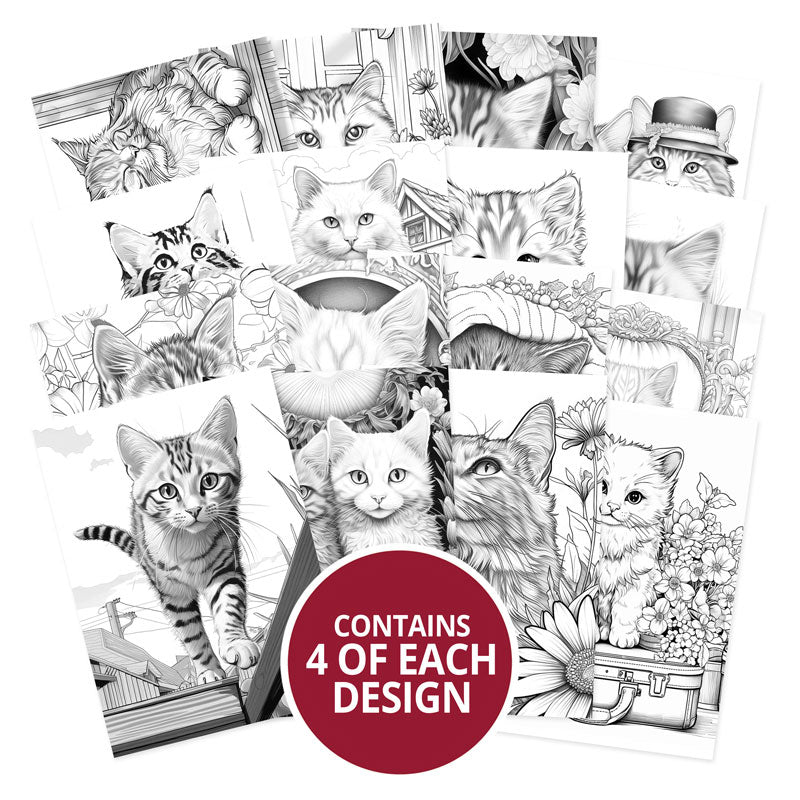 Colouring Pocket Pads - Little Meows