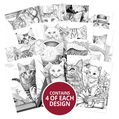 Colouring Pocket Pads - Little Meows