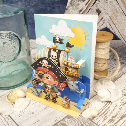 Pop-Up Stepper Card - Shiver Me Timbers