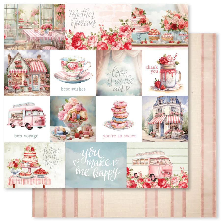 Collection de papiers "Baisers Sucrés" 30x30 cm 31440