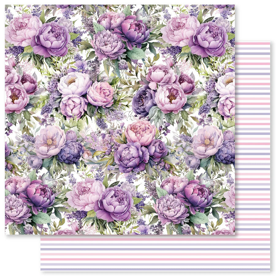 Lavender & Roses E 12x12 Paper (Paquet de 12 en vrac) 32178