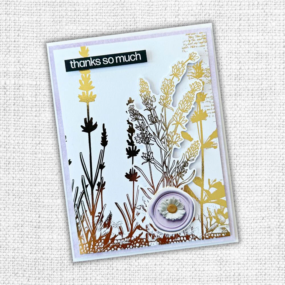 Lavande et Roses - Collection de papiers à feuille d'or 6x6 32241