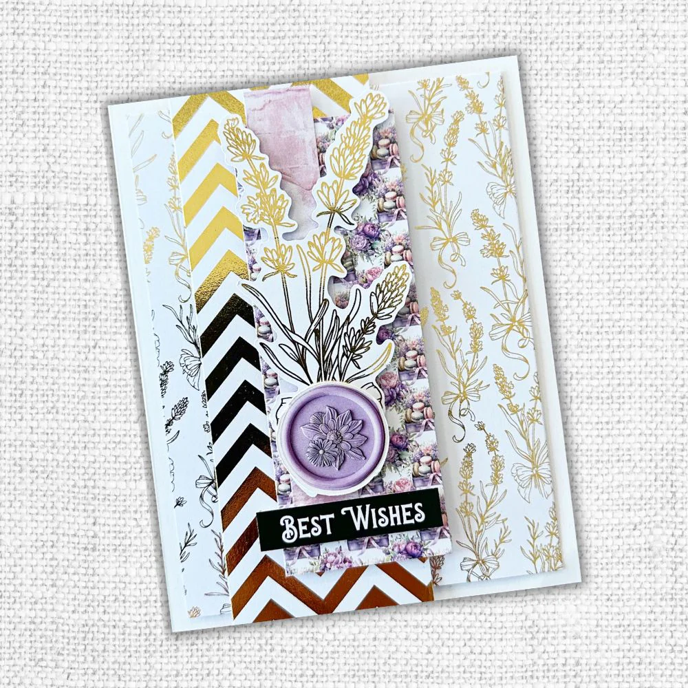 Lavande et Roses - Collection de papiers à feuille d'or 6x6 32241
