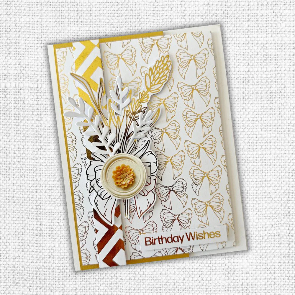 Lavande et Roses - Collection de papiers à feuille d'or 6x6 32241