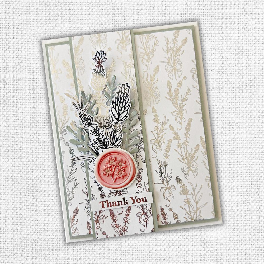 Lavender & Roses - Silver Foil 12x12 Paper Collection 32244