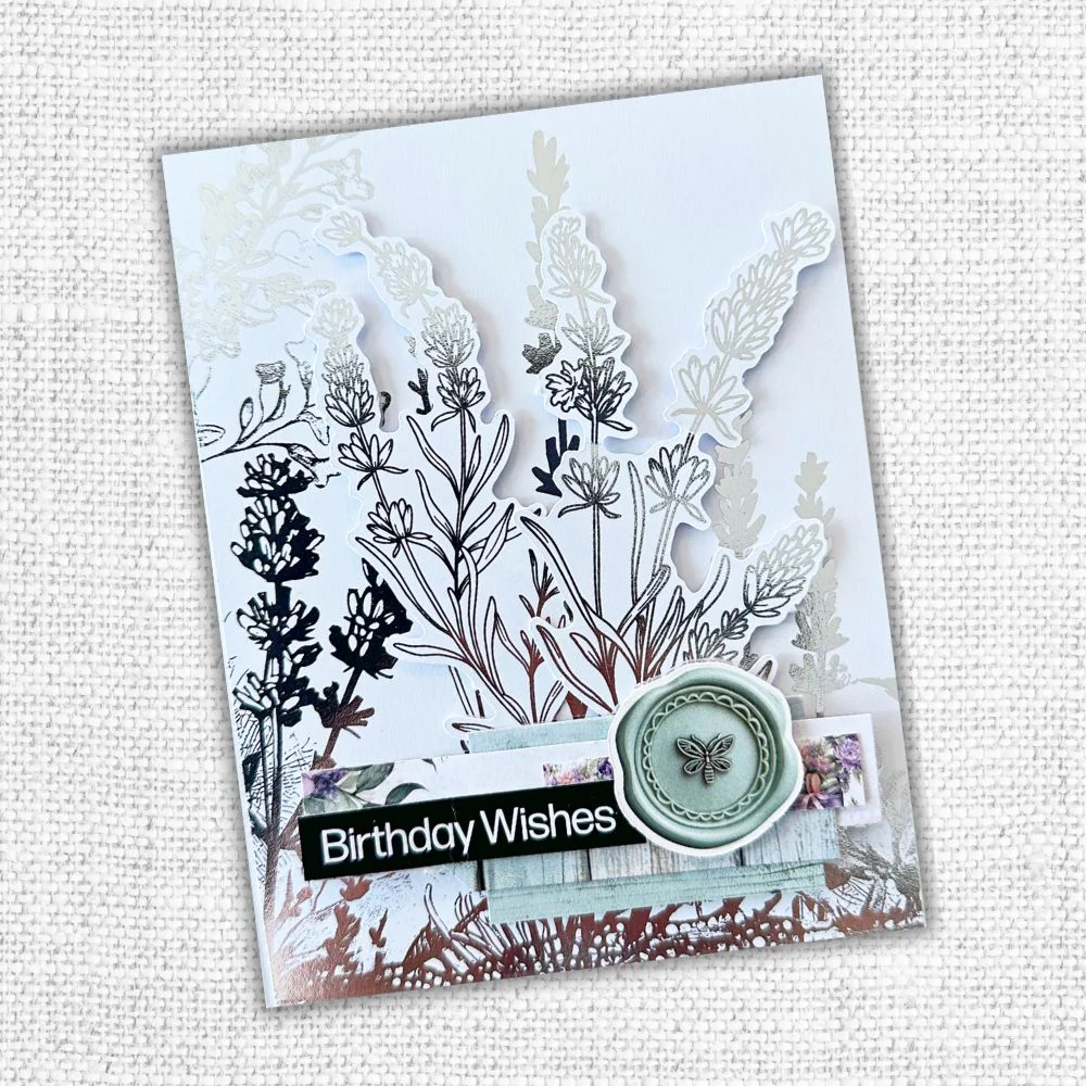 Lavender & Roses - Silver Foil Die Cuts 32274