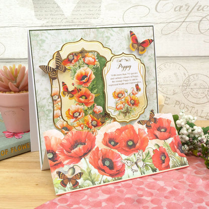 Bloc de papier Jolies coquelicots 20 x 20 cm