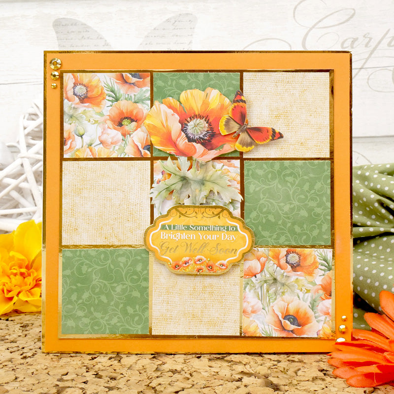 Bloc de papier Jolies coquelicots 20 x 20 cm