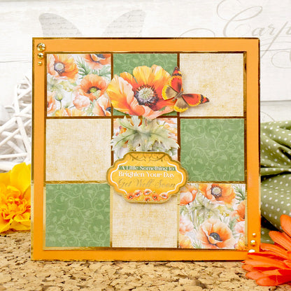 Bloc de papier Jolies coquelicots 20 x 20 cm