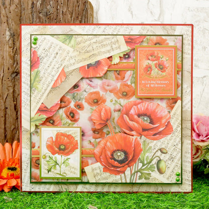 Bloc de papier Jolies coquelicots 20 x 20 cm
