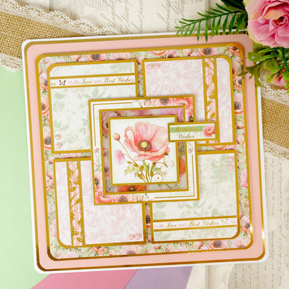 Bloc de papier Jolies coquelicots 20 x 20 cm