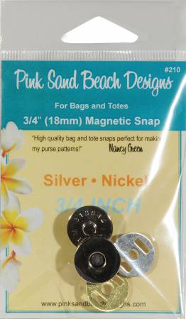 Pink Sands Beach - Bouton-pression magnétique pour sac à main - 3/4po (18MM)