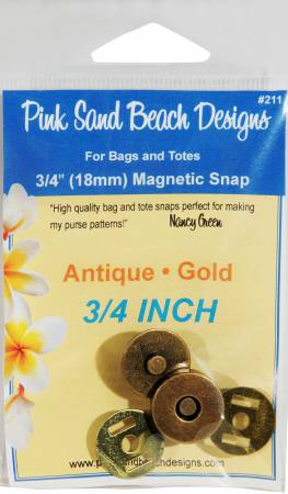 Pink Sands Beach - Bouton-pression magnétique pour sac à main - 3/4po (18MM)