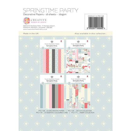 Bloc de papiers de fond A4 "Springtime Party" The Paper Tree