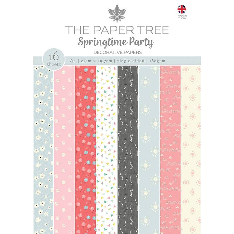 Bloc de papiers de fond A4 "Springtime Party" The Paper Tree