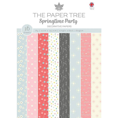 Bloc de papiers de fond A4 "Springtime Party" The Paper Tree