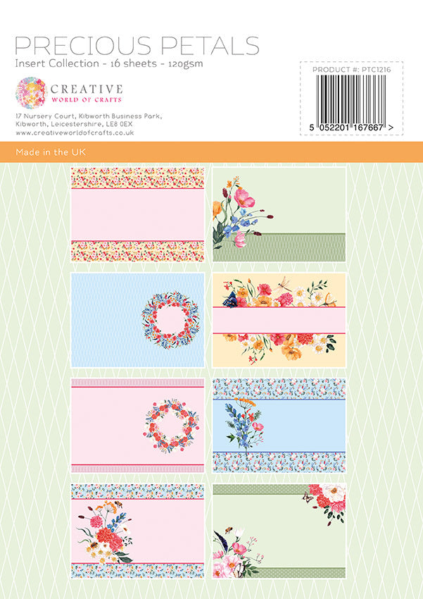 The Paper Tree Collection d'encarts A4 Precious Petals