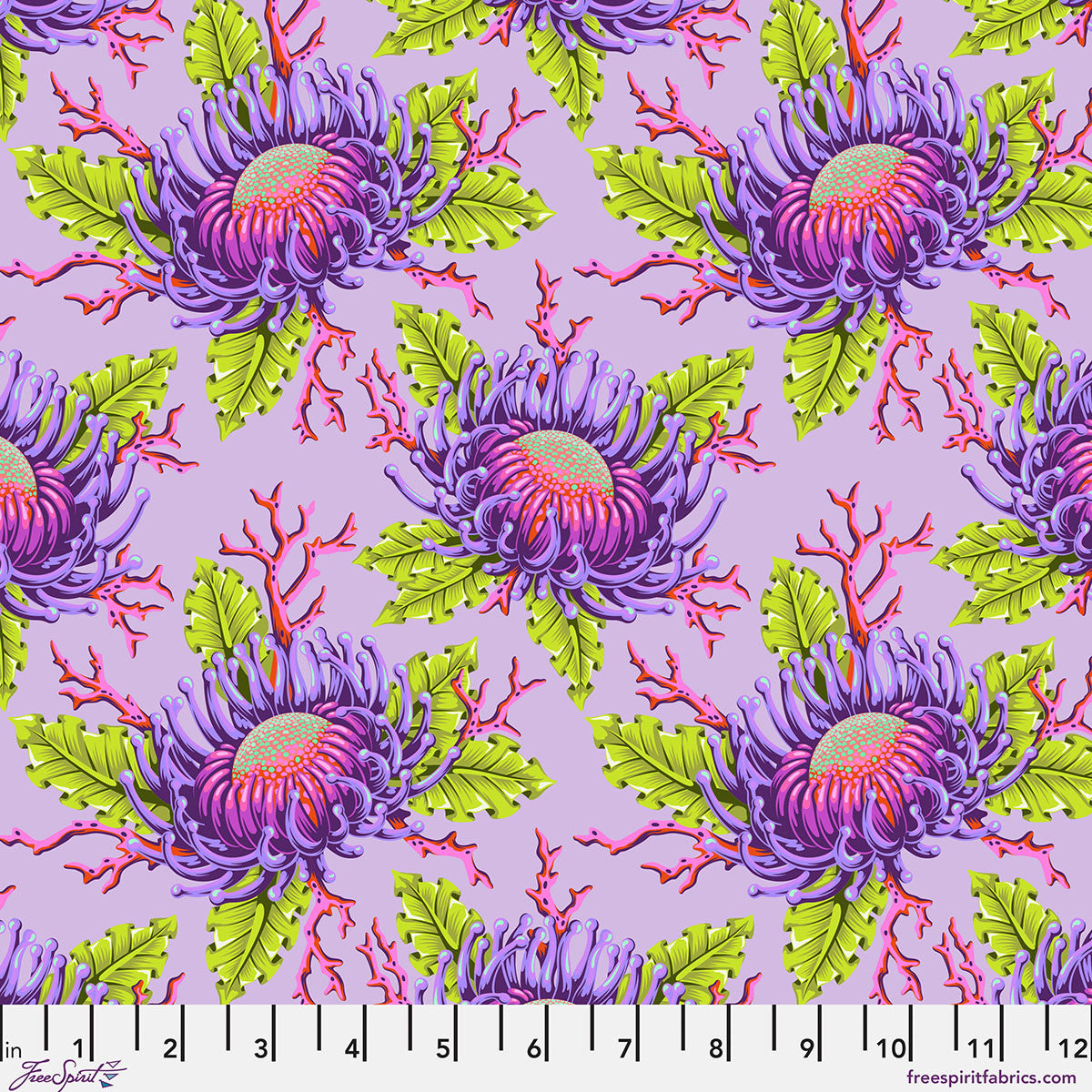Tula Pink - Floral Reef - Amis et Anémones - Ultraviolet - PWTP265.ULTRAVIOLET