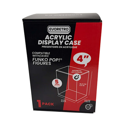 EVORETRO Acrylic Case Display for Standard size 4" Funko Pop Pack of 1