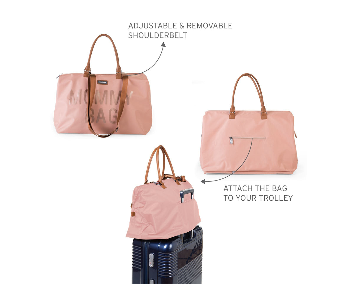 Sac à langer rose joyeux pour maman
