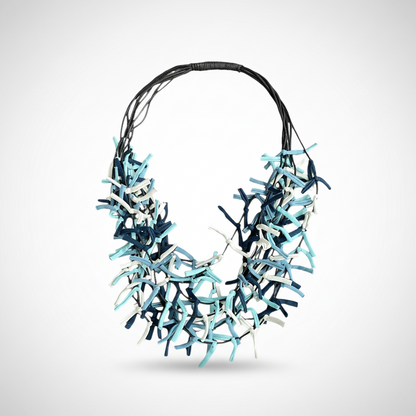 Multi Strand Fabric Necklace
