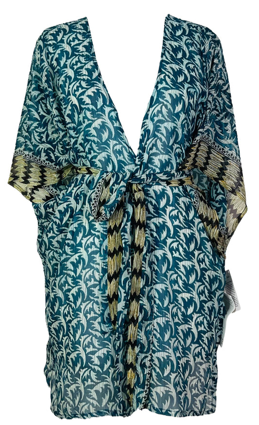 PRG7490 Veste à manches kimono en pure soie Sheer Avatar avec ceinture