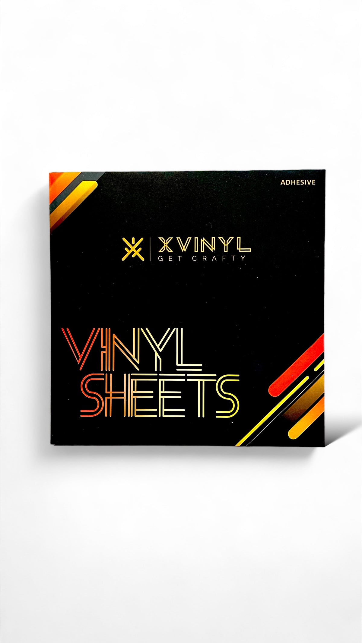 Vinyle adhésif permanent XVinyl Pro noir brillant avec support PET - Vinyle pour loisirs créatifs utilisant Cricut Silhouette Cameo pour panneaux, décoration intérieure, scrapbooking, autocollants de tasses à faire soi-même