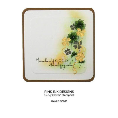 Pink Ink Designs Lucky Clover Tampons transparents 6 po x 8 po