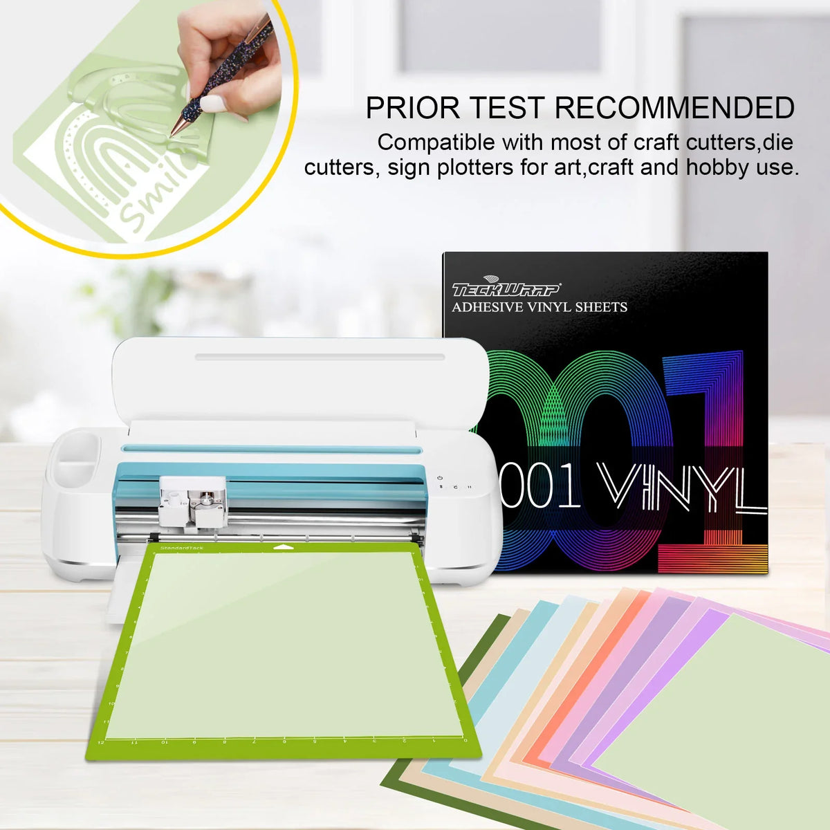 Vinyle adhésif mat TeckWrap - Bleu bébé | Idéal pour les projets artistiques, les décalcomanies et plus encore !