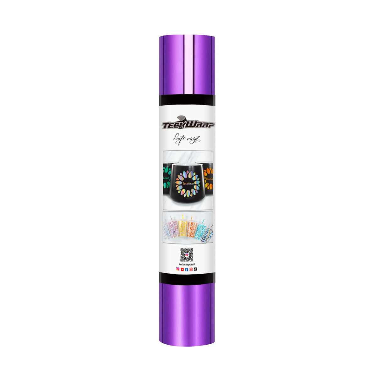 Vinyle adhésif chrome miroir anti-bulles TeckWrap - Violet magique | Brillant et anti-bulles
