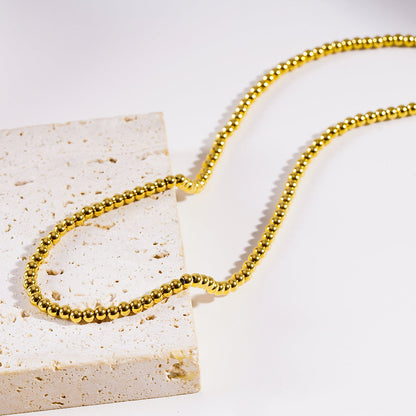 RIKKO: Ball-Beads Contemporary Chain Necklace